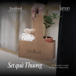   Set quà tặng đặc biệt  NẾN THƠM LUNASOL x CÂY CẦN THĂNG - Tặng kèm thông điệp vũ trụ ngẫu nhiên 