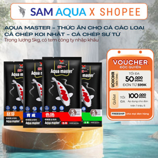 Cám cá Koi Aqua Master giàu dinh dưỡng cho cá phát triển toàn diện túi 5kg có tem công ty nhập khẩu