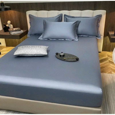 BỘ GA GỐI 3 MÓN PHI LỤA TRƠN BO CHUN SẴN ĐỦ KÍCH THƯỚC bo decor mùa hè trải (cao 5-10cm)