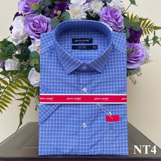 Áo Sơ Mi Nam Ngắn Tay kẻ Caro, Sơ Mi Nam Pierre Car.din chính hãng hàng xuất dư xịn mẫu Hàn Quốc