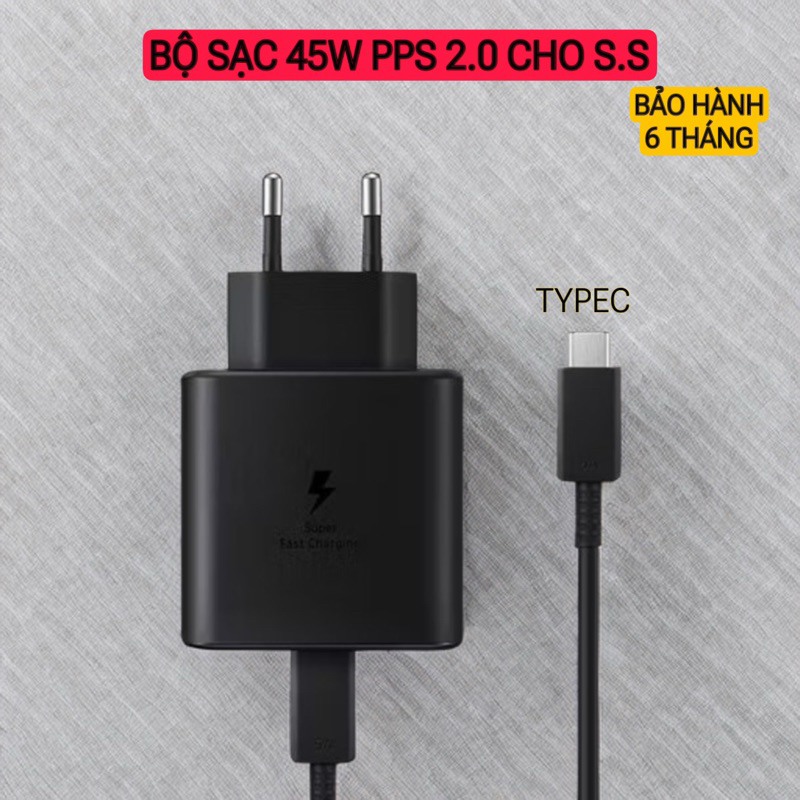 Bộ sạc nhanh 45W PPS Cho điều thoại androids ￼Sạc type c 45w nhanh không nóng không loạn cảm ứng, Củ