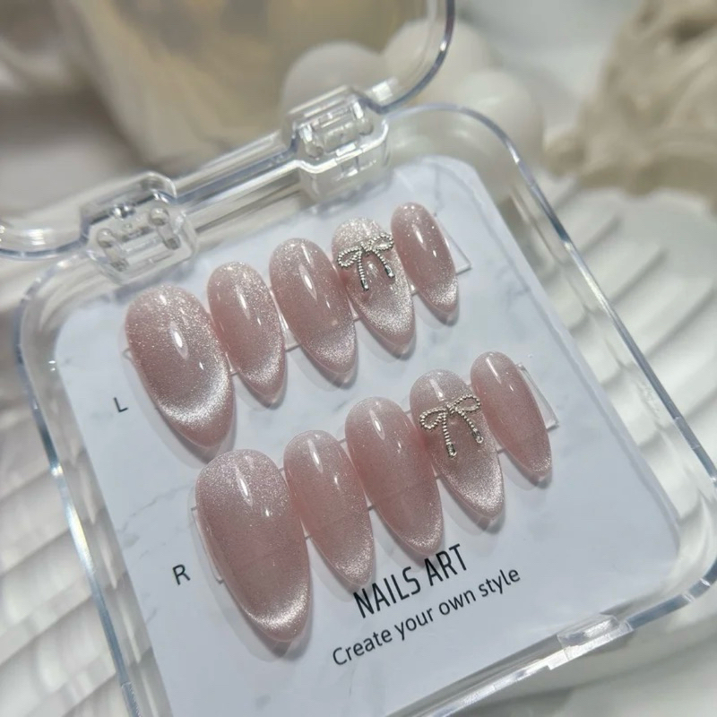 nailbox móng úp mẫu mới kèm hộp + keo dũa