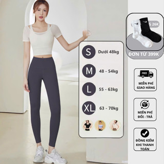 Đồ tập gym yoga nữ | Bộ tập gym nữ áo croptop tay ngắn MÚT MAY LIỀN phối quần legging ôm body co giãn, thoáng khí SET18