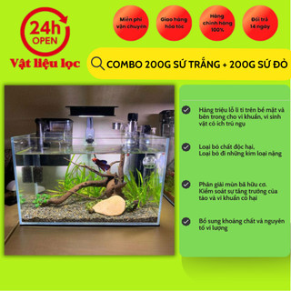 Combo 200g sứ trắng + 200g sứ đỏ