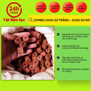 Combo 200g sứ trắng + 200g sứ đỏ