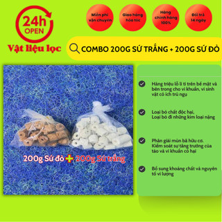 Combo 200g sứ trắng + 200g sứ đỏ