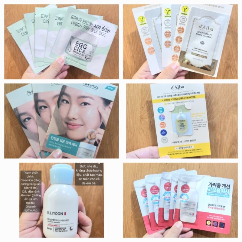 Sample kem xả ủ dưỡng tóc dầu gội dưỡng da Hàn Quốc mẫu mới