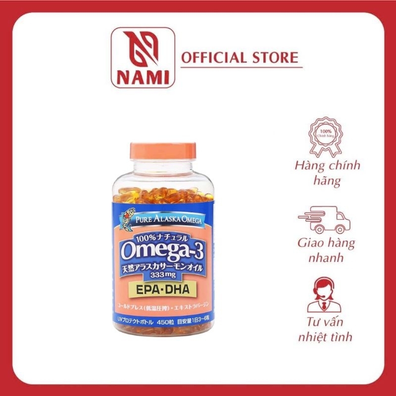 Dầu cá omega 3 Pure Alaska Nhật Bản  450 viên