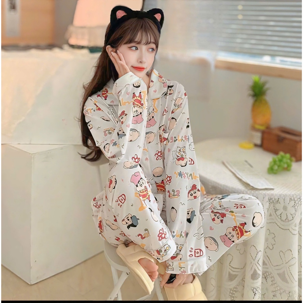 Bộ đồ ngủ pijama mặc cho nữ DÀI DÀI  ,Đồ ngủ nữ,Đồ bộ mặc nhà,sét bộ pijama mặc nhà SHIN 5