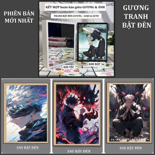 Tranh bật đèn anime gojo satoru để bàn treo tường Tranh đèn LED sukuna, luffy, jujutsu kaisen,jjk, megumi