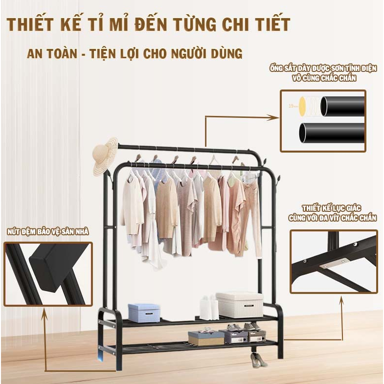 Giá treo quần áo Cao cấp thép cac bon. (KCU01) | BigBuy360 - bigbuy360.vn