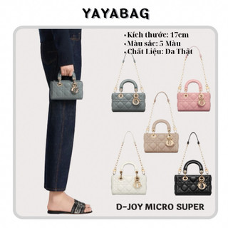  ⛔️ GIÁ TỐT NHẤT  Loại 1 Super  Túi Đeo Vai C D D-Joy Micro 17cm Da Dê Kèm 2 Dây Thay Đổi - Size17cm 