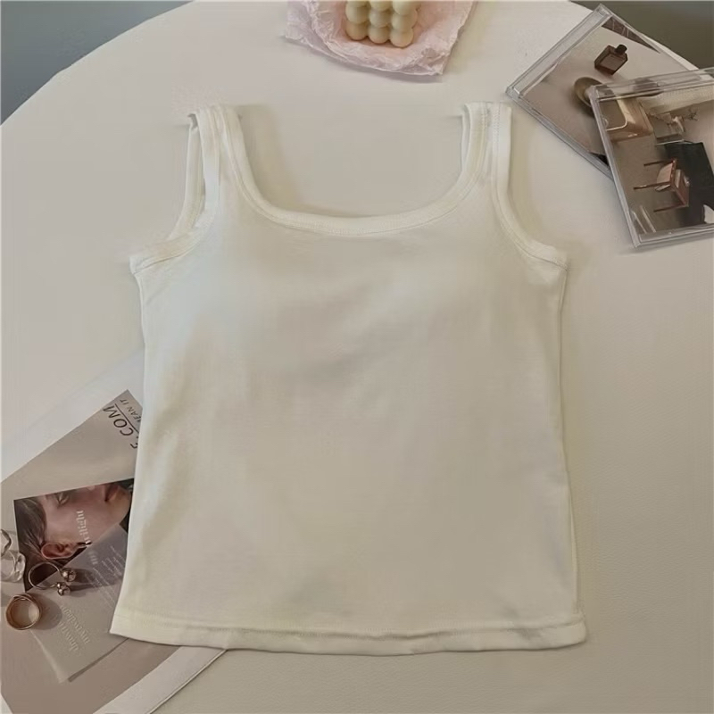 Áo Ba Lỗ Dây To Có Mút Ngực, Áo 2 dây bản to cổ vuông màu trơn (Có bigsize) BL44 | BigBuy360 - bigbuy360.vn