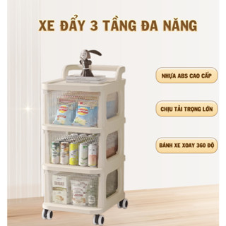 Kệ 3 4 tầng đa năng có bánh Xe đẩy spa Giá để đồ bỉm sữa tiện lợi