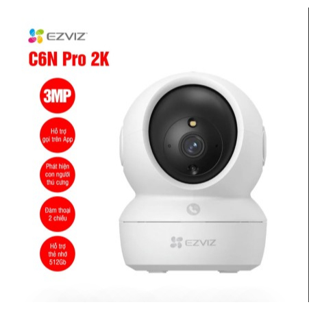 Camera Wifi 3.0mp Ezviz Trong Nhà  C6N Pro 2K / H6C PRO /TY1,TY1 PRO  Chính Hãng,xoay 360 độ