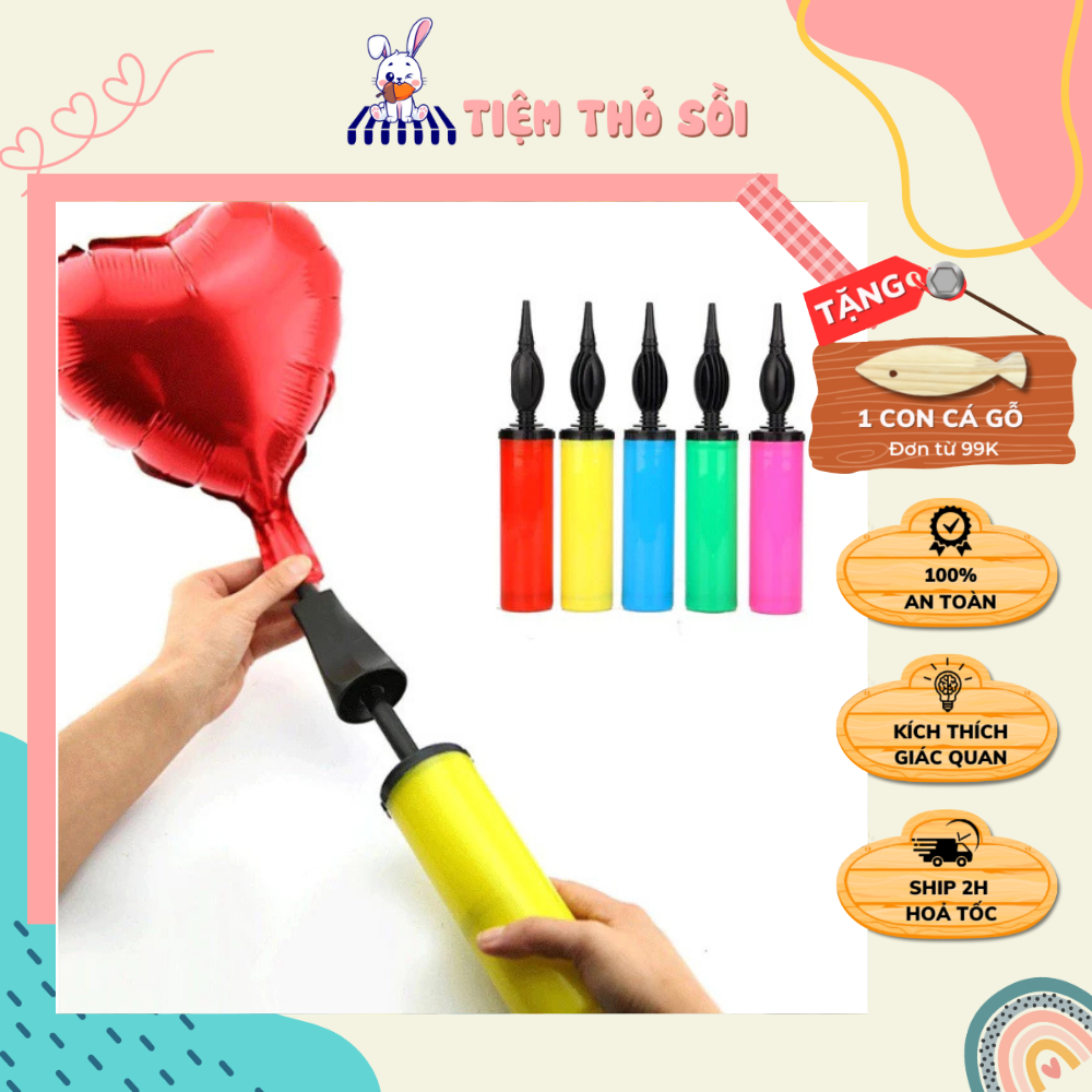 Bơm Bóng Bay Cầm Tay Loại 1 Cầm Tay Mini Siêu Nhanh PK19, Bơm Bóng Bay Tiện Dụng, Tiệm Thỏ Sồi