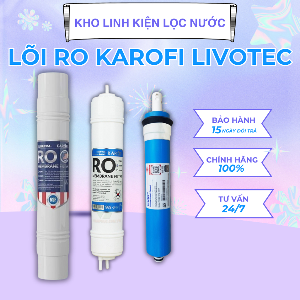 Màng lọc RO Karofi Livotec dùng cho tất cả các máy lọc nước Karofi và Livotec 50-75-100GPD