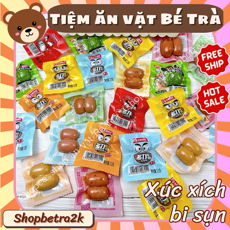 (Combo ăn vặt) Xúc xích bi sụn non mini (gói 2viên)