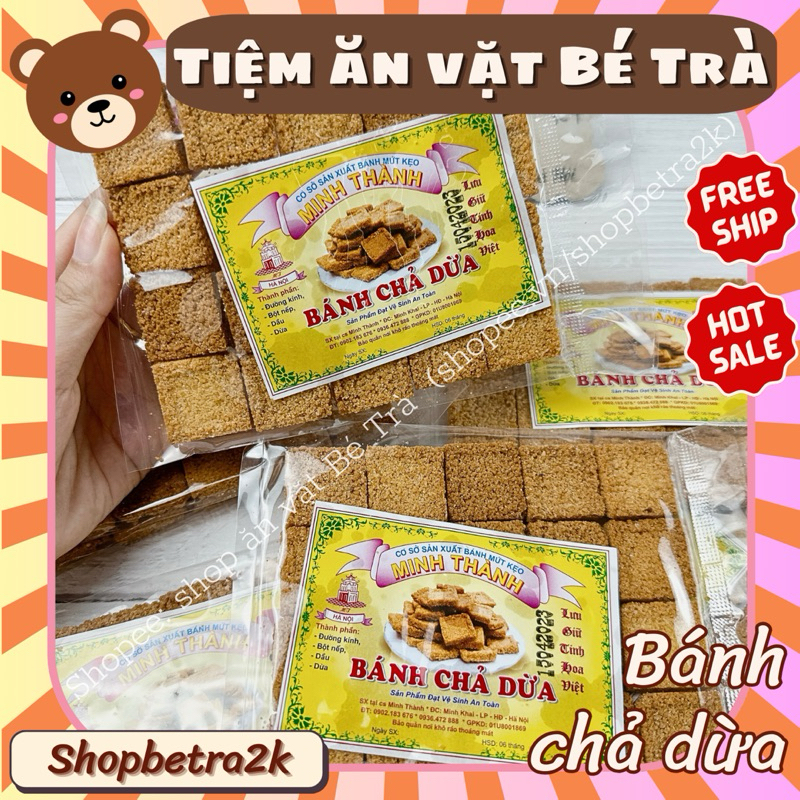 Bánh chả dừa Minh Thành, bánh chả ăn vặt (gói 20 miếng)