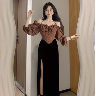 Áo kiểu nữ Bánh Bèo Trễ Vai tay bồng vải Voan mềm nhẹ thoáng mát phong cách nhẹ nhàng thanh lịch mã A112