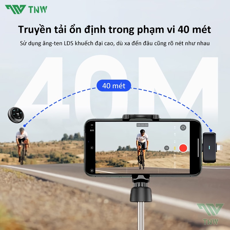 TNW Micro Thu Âm Không Dây Cài Áo Mini Mic Ghi Âm Khử Tiếng Ồn Ve Áo Micro Giảm Tiếng Ồn Micro Không Dây | BigBuy360 - bigbuy360.vn