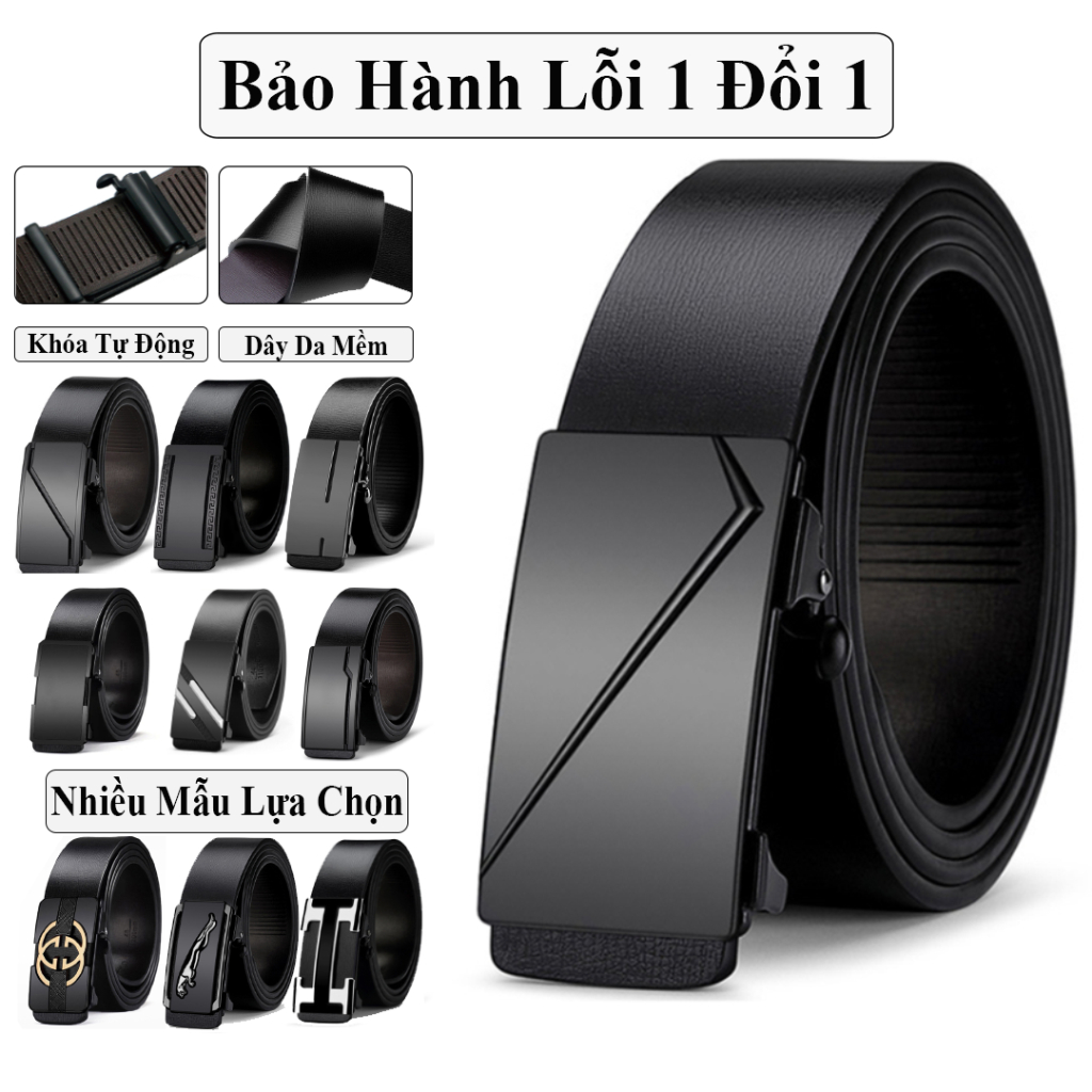 Thắt Lưng Nam Cao Cấp Vicenzo Dây Luồn Trong Mặt Khóa Hợp Kim Chống Rỉ, Dây Nịt Nam Bảo Hành Lỗi 1 Đổi 1.