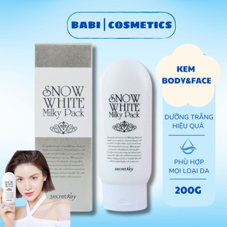 Kem dưỡng body Secret Key Snow White Milky Pack 200g trắng sáng da