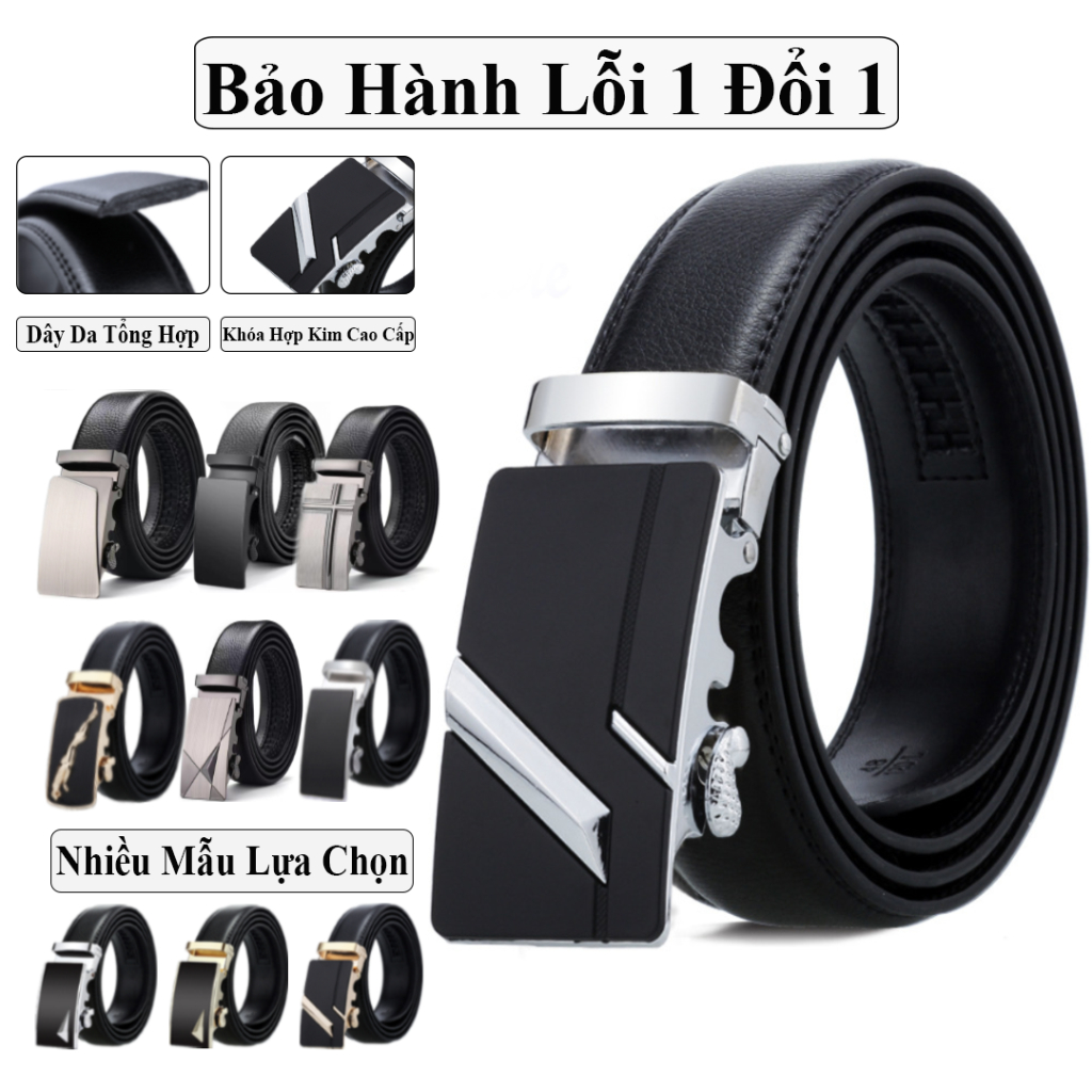 Thắt Lưng Nam Siêu Sale 99K Da Mềm Cao Cấp Vicenzo Khóa Hợp Kim Tự Động Ko Rỉ Bh Lỗi 1 Đổi 1 Dây Nịt Da Nam Có Hộp.