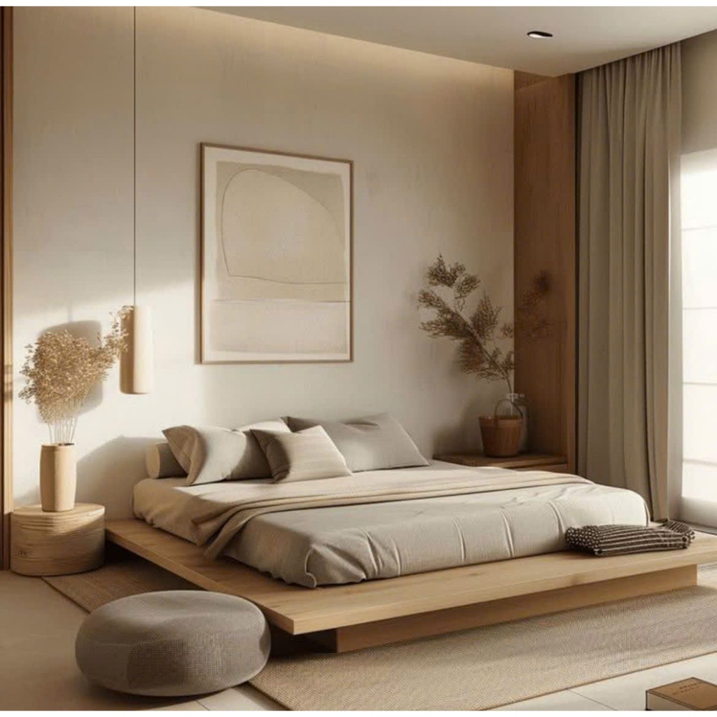 Giường Bay Gỗ MDF – Thiết Kế Hiện Đại, Tối Giản Không Có Đầu Giường