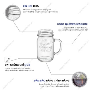 Chai thủy tinh nắp vặn Quattro 1000ml đựng sữa hạt, nước ép [365600]