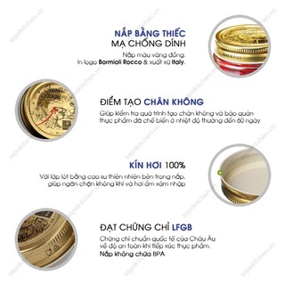 Chai thủy tinh nắp vặn Quattro 1000ml đựng sữa hạt, nước ép [365600]