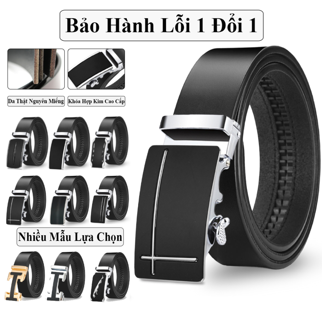 Thắt Lưng Nam Da Bò Nguyên Miếng Chính Hãng Vicenzo Cao Cấp Bh 1 Năm. Dây Nịt Thắt Lưng Nam Đẹp Da Thật Khóa Hợp Kim Đúc