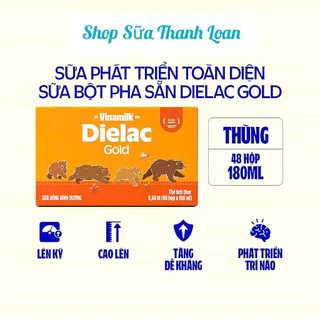 Thùng 48 hộp sữa bột pha sẵn dielac gold 180ml.