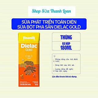 (HSD T12-2026) Thùng 48 Hộp Sữa Bột Pha Sẵn Dielac Gold 180ml.