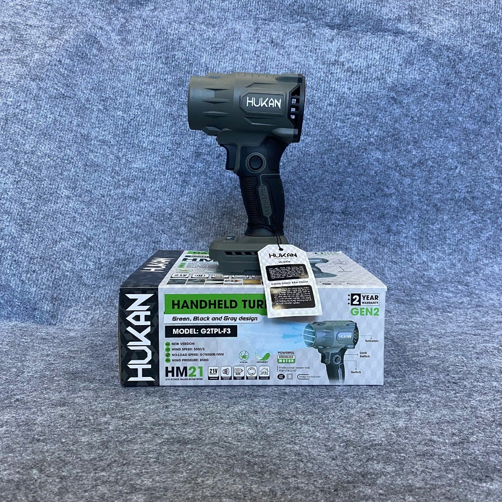 Máy thổi phản lực sử dụng pin HUKAN G2TPL-F3 (chưa có pin sạc)