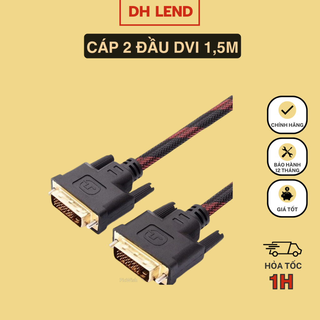 CÁP 2 ĐẦU DVI 1,5M