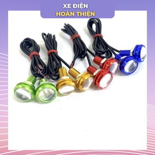 Đèn cúc áo trang trí cho xe ô tô, xe máy điện 12v, 2 chế độ nháy đẹp, loại 3 dây Hàng đẹp