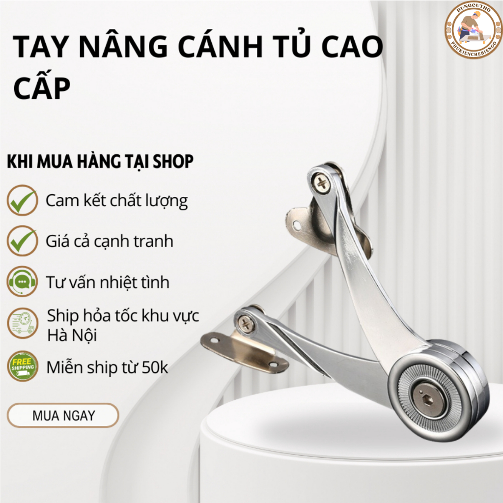 Tay Nâng Cửa Tủ Bếp, Tay Nâng Cánh Tủ Đa Năng Kiểu 2 – Thép Chống Gỉ, Lắp Đặt Dễ Dàng, Tiện Lợi