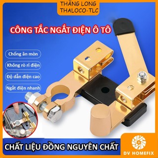 Công tắc ngắt kết nối bình ắc quy 12V 24V cho xe hơi, xe máy kiểu cầu dao, chất liệu hợp kim thép mạ đồng chất lượng cao
