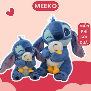 Gấu bông Stitch ôm vịt, thú nhồi bông Stitch Hug ôm nhau tình cảm cao cấp MEEKO [ Miễn phí gói quà ]