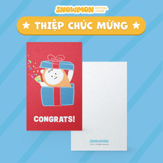 Bưu thiếp/ Postcard SNOW MON Chúc Mừng Moni Message Card Trang Trí Dễ Thương