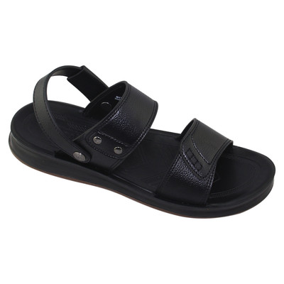 Sandal đế bằng nam Bita's SUM.127 (Đen + Nâu + Vàng bò)