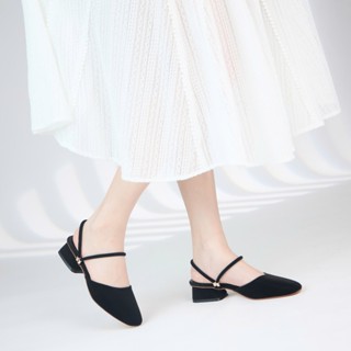 Giày Cao Gót MWC G058 - Giày Cao Gót Mũi Tròn Oval Kiểu Dáng Basic,Phối Quai Hậu 2 Trong 1