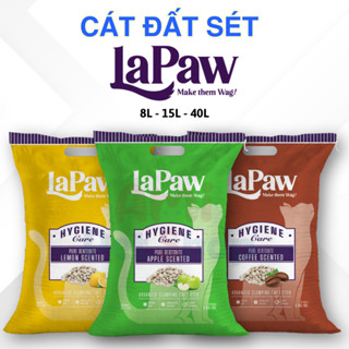 (BAO BÌ MỚI)Cát LAPAW -cát đất sét Lapaw siêu vón cho mèo túi 8L, 15L và 40L - Cát mèo ít bụi, khử mùi tốt