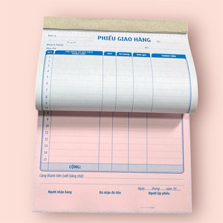 💥Compo 5 cuốn Phiếu giao hàng 2 liên 100 tờ
