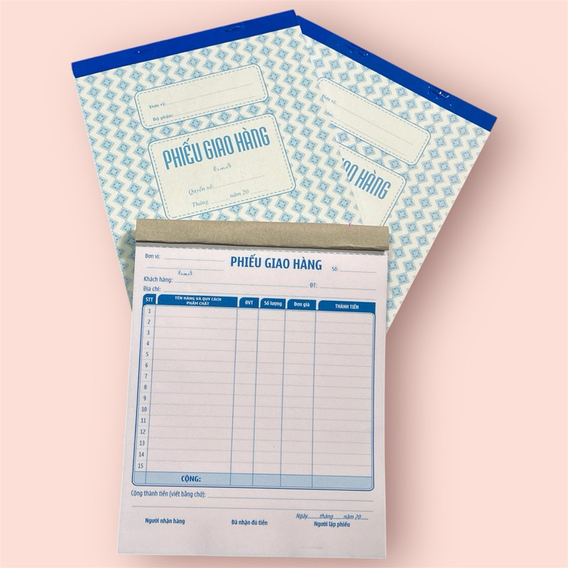 💥Compo 5 cuốn Phiếu giao hàng 2 liên 100 tờ