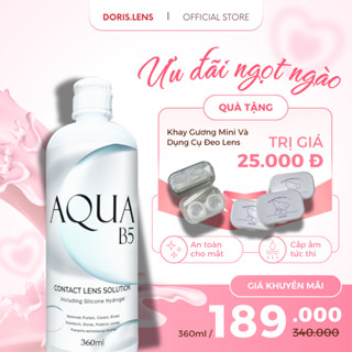 Dung Dịch Nước Ngâm, Rửa Lens Nhỏ Mắt Lens, Kính Áp Tròng Aqua B5 Bảo Vệ Cấp Ẩm Cho Lens