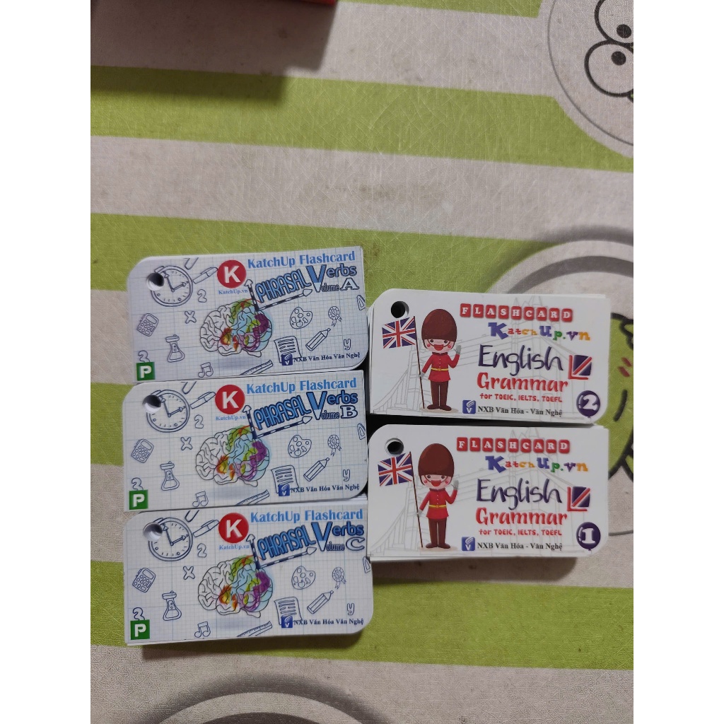 Combo Flashcard Ngữ Pháp Tiếng Anh + Phrasal Verbs (cụm động từ)