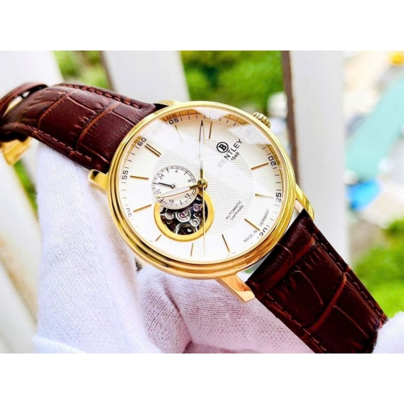 [Chính Hãng 100%] Đồng Hồ Nam Bentley BL1832 (1832) Máy Cơ (Automatic) Kính Sapphiare Mặt Tròn Siz 4