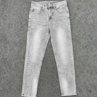 quần bò jean nam dài xám trơn basic, form ôm bó nhẹ chất jean co giãn tốt nhiều màu đen xanh xám.
